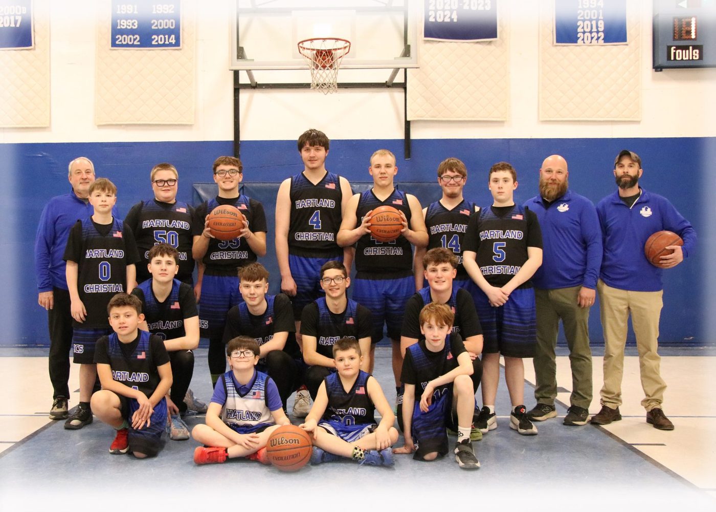 The Hartland Christian School boys basketball team, 2025-2026