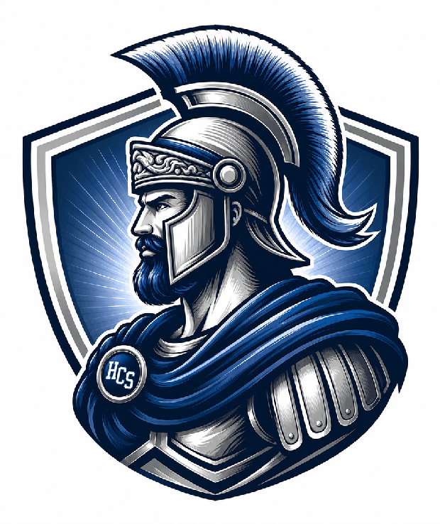 The Hartland Christian School Conquerors crest
