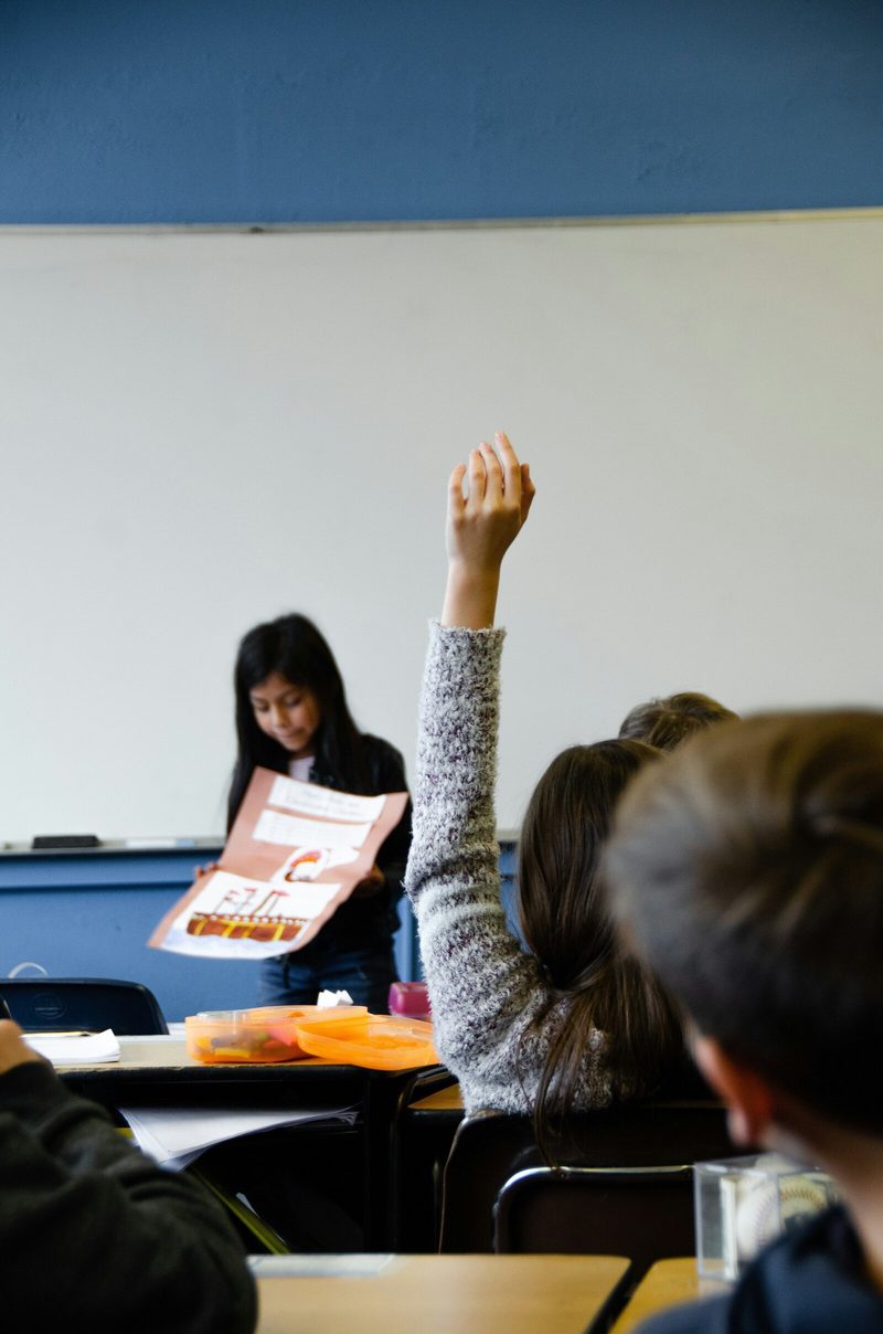 A student writing