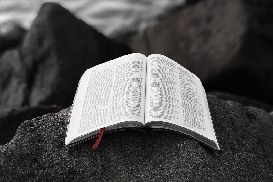 An open Bible